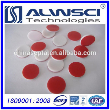 Septa de silicona de 13mm PTFE rojo